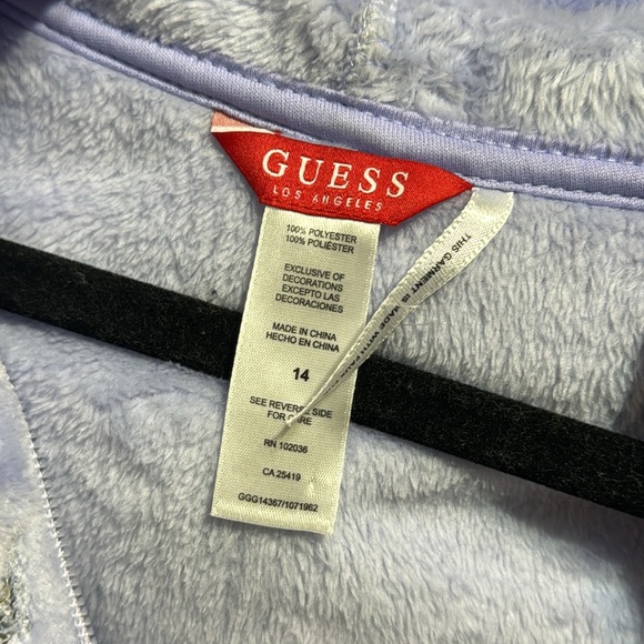 Guess fleece zip up sweater with hood - Picture 4 of 4